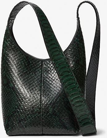 michael kors ostrich leather handbags|Dede Mini Python Embossed Leather Hobo Bag .